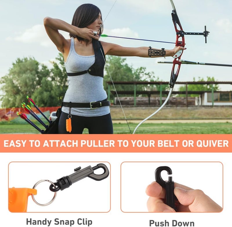 AHOSOUTLY Archery Arrow Puller Target Remover Gripper with Hanging Buckle,Anti Slip Pull Out Arrow Tool and Protect Palms - Image 5